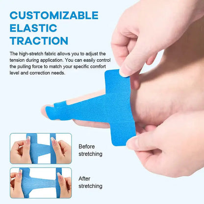 60Pcs Pre‑Cut Bunion Support Kinesiology Tape