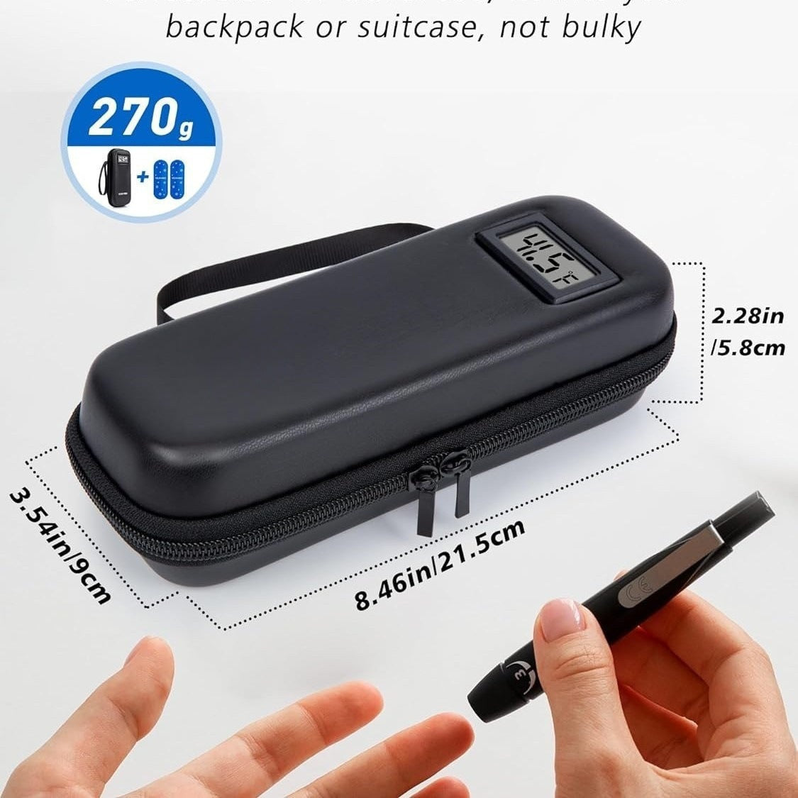 Temperature Display Insulin Cooler Travel Case